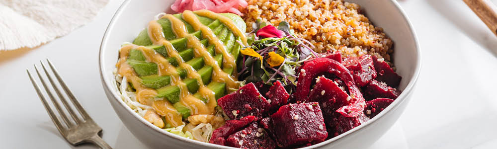 beets + avocado bowl