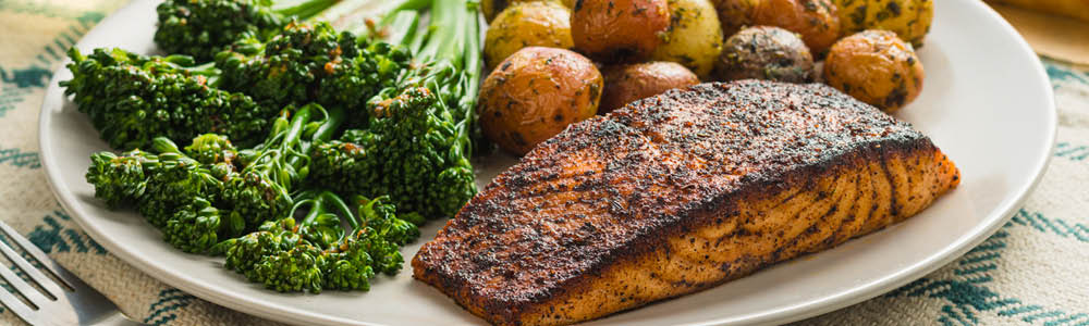 blackened salmon plate