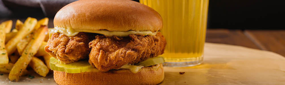 crispy chicken sandwich plus fries