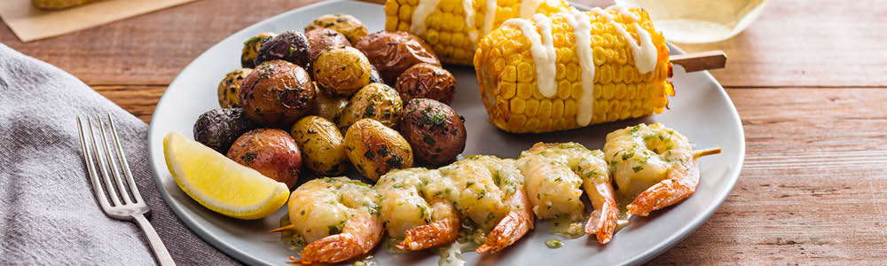 garlic shrimp plate