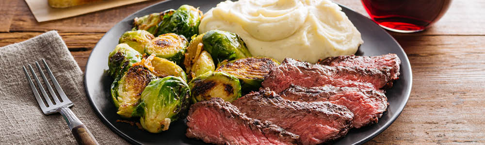grilled grass fed steak plate
