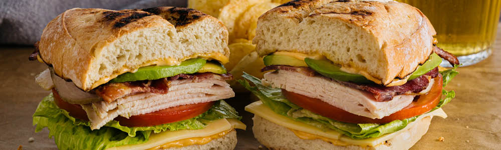 turkey avocado club sandwich