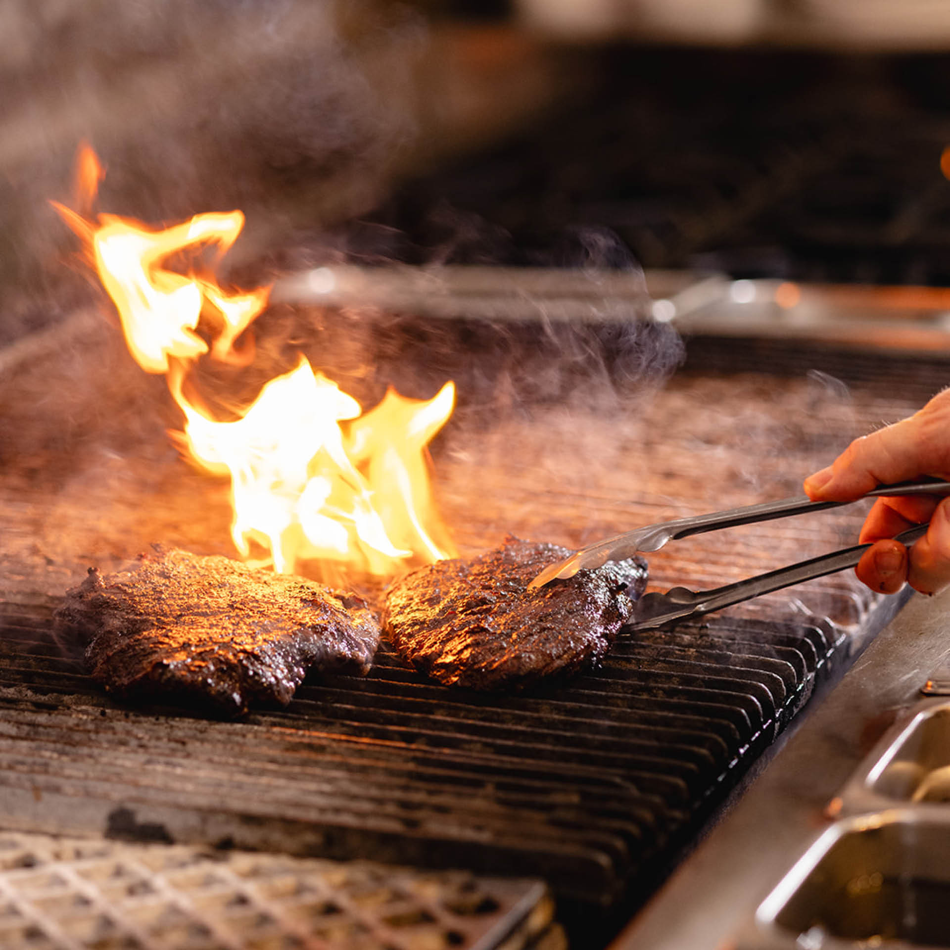 from the grill